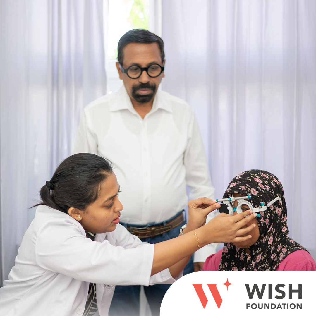 Community members receiving screening at the Maldives health camp