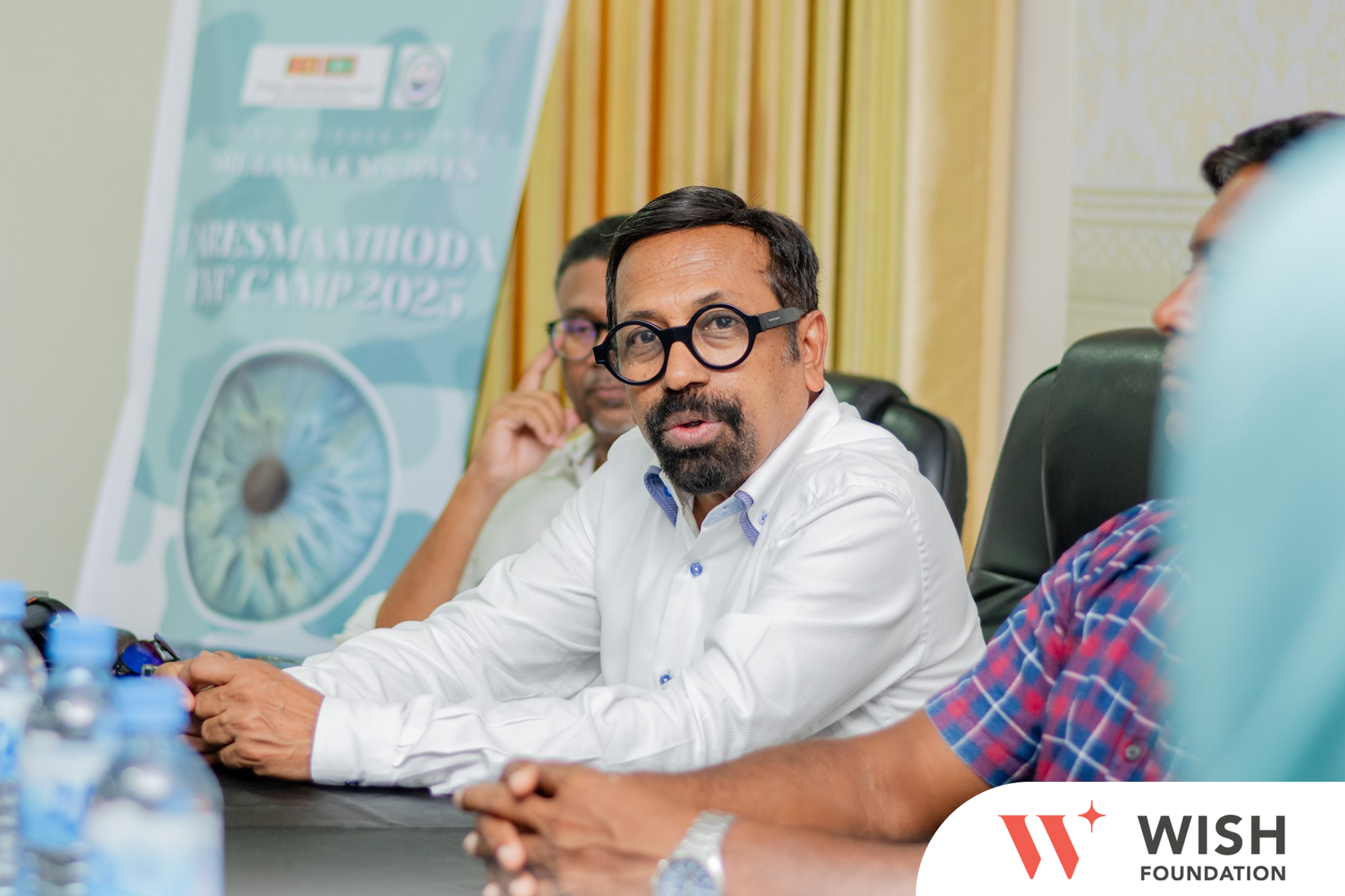 Alternate view of eye screening at the Maldives health camp