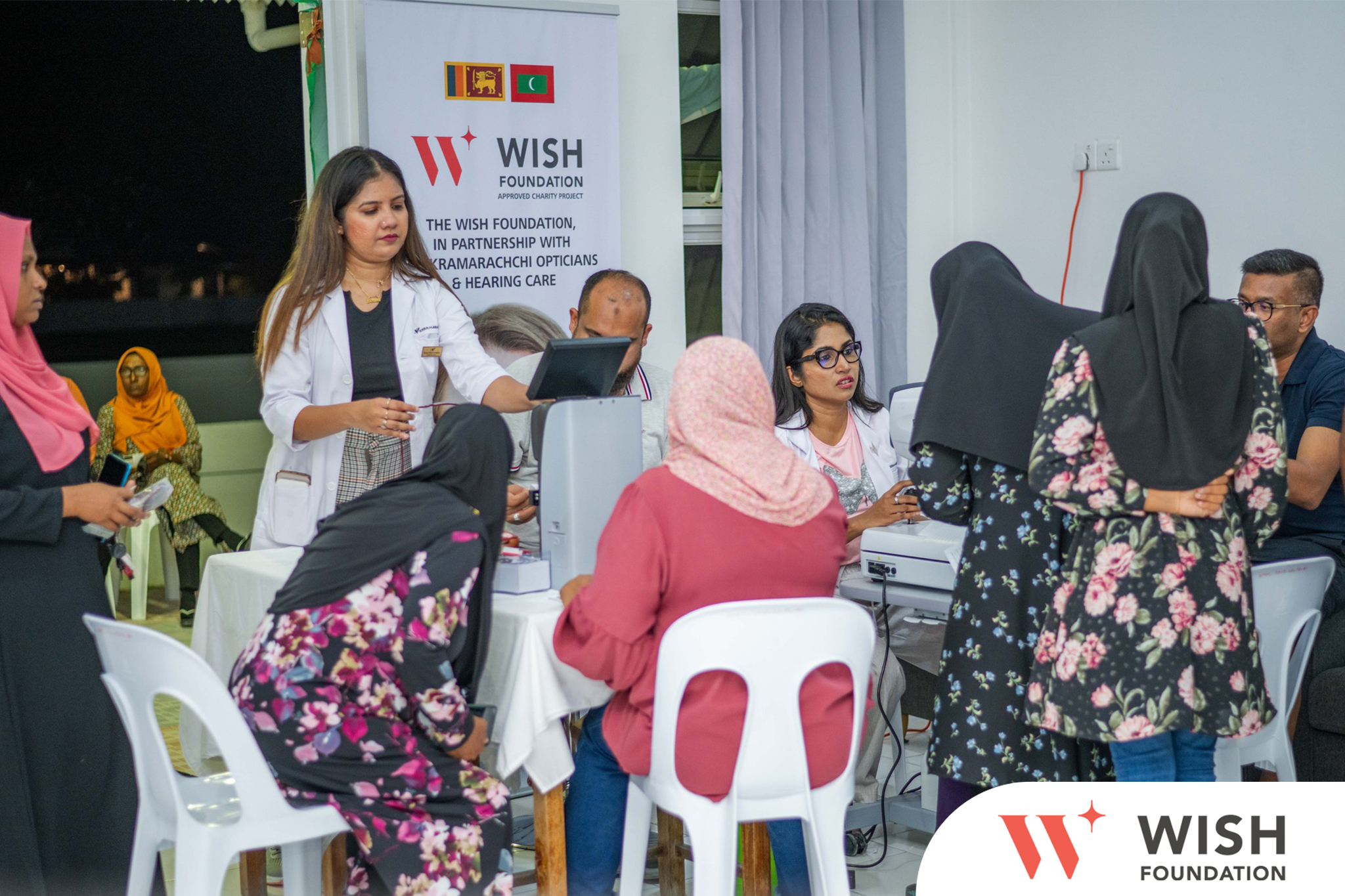 Alternate crop: community gathering at the Maldives health camp