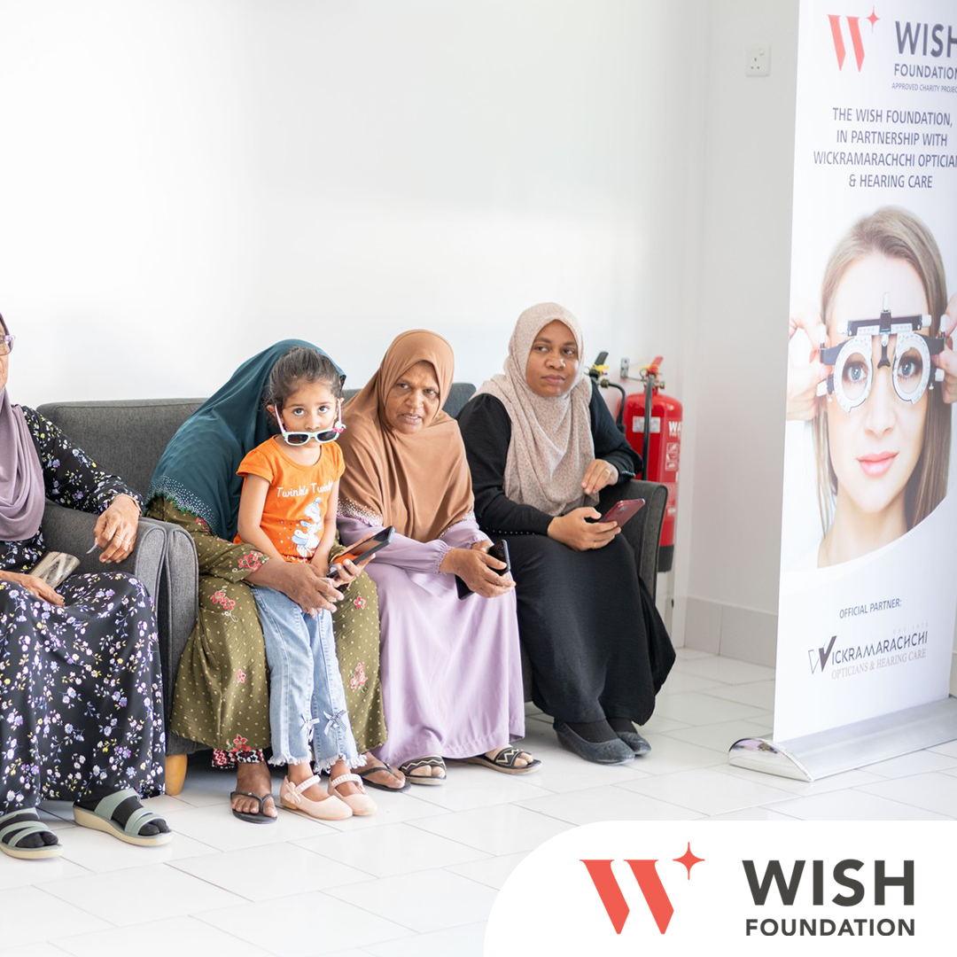 Community gathering during the WISH Foundation camp in Maldives